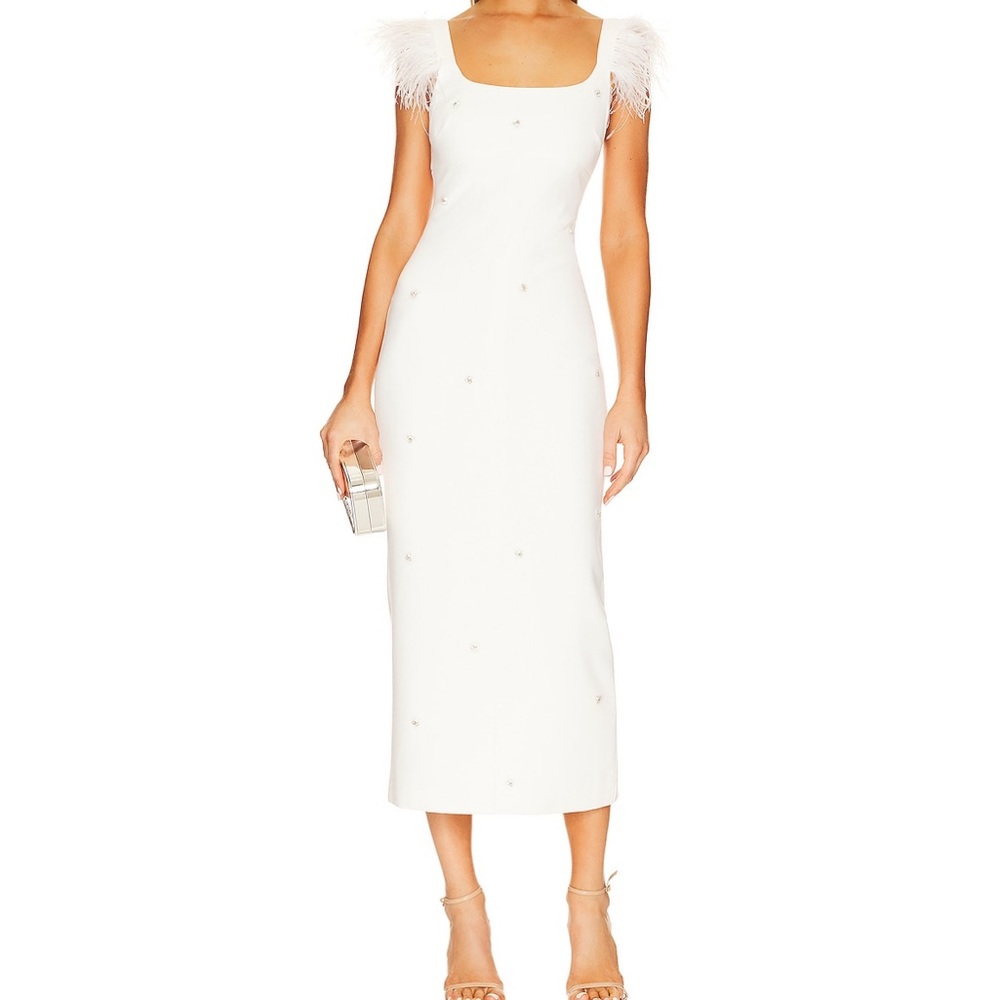 Likely Cameron midi dress in white